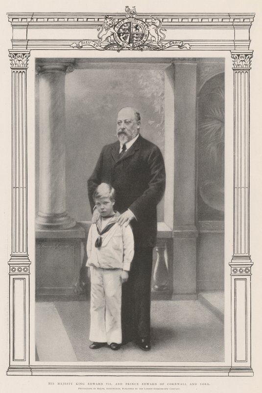 Sua Maestà Re Edoardo VII e il principe Edoardo di Cornovaglia e York da English Photographer