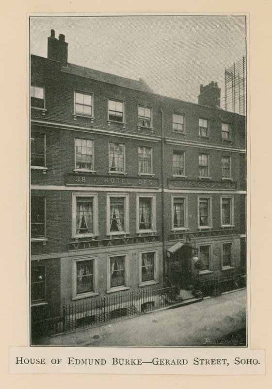 Casa di Edmund Burke, 37 Gerrard Street da English Photographer