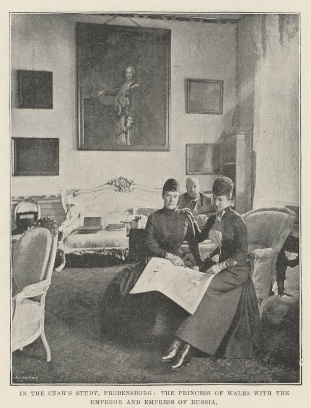 Nello Studio dello Zar, Fredensborg, la Principessa del Galles con l