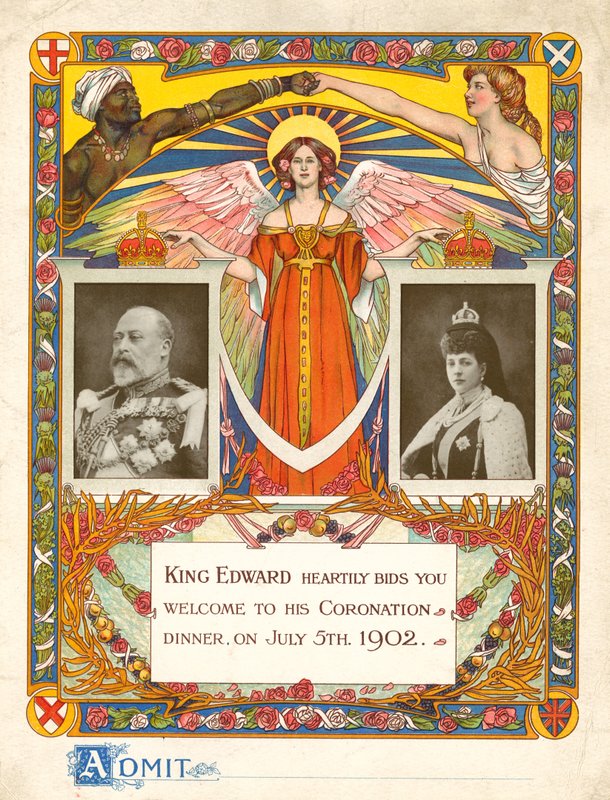 Invito alla cena di incoronazione di Re Edoardo VII il 5 luglio 1902 da English Photographer