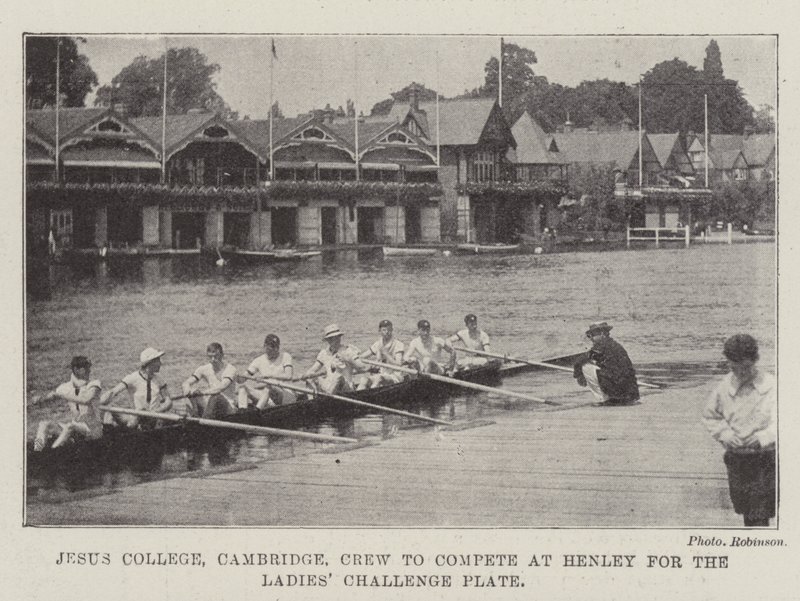 Jesus College, Cambridge, Equipaggio per competere a Henley per il Ladies Challenge Plate da English Photographer