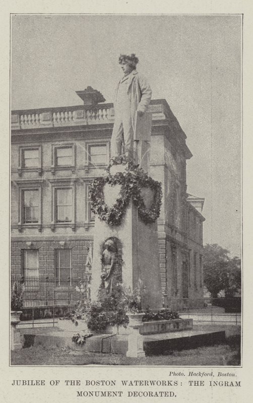 Giubileo degli acquedotti di Boston, il Monumento Ingram decorato da English Photographer