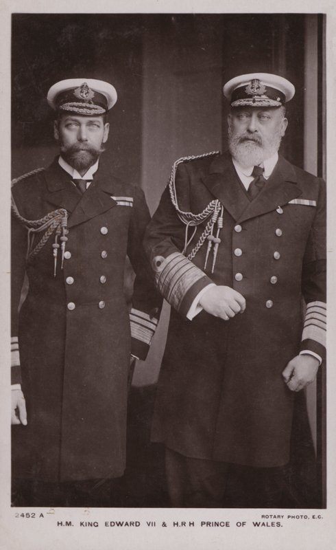 Re Edoardo VII, Re Giorgio V (foto in b/n) da English Photographer