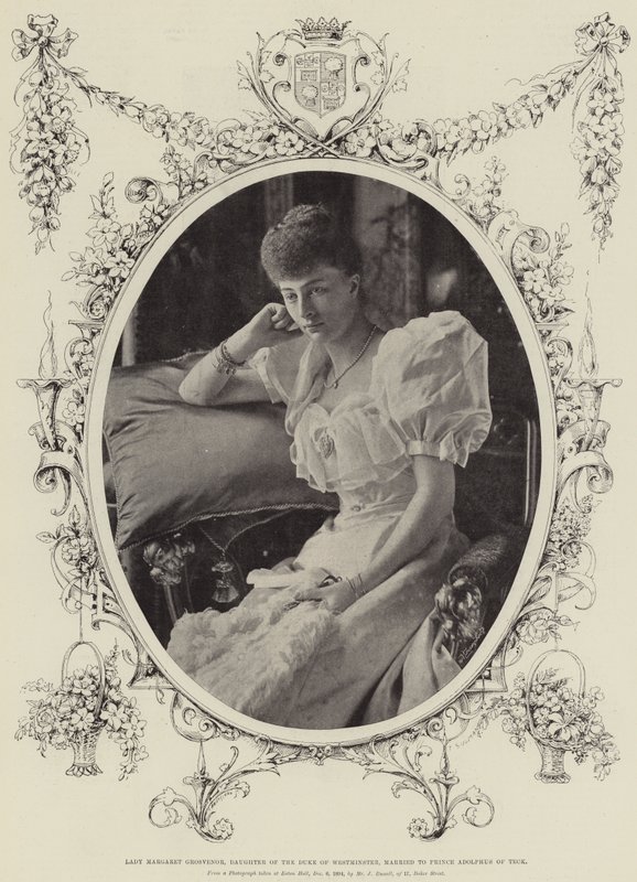 Lady Margaret Grosvenor, figlia del duca di Westminster, sposata con il principe Adolphus di Teck da English Photographer