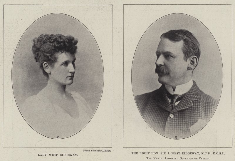 Lady West Ridgeway e il Diritto Onorevole Sir Joseph West Ridgeway da English Photographer