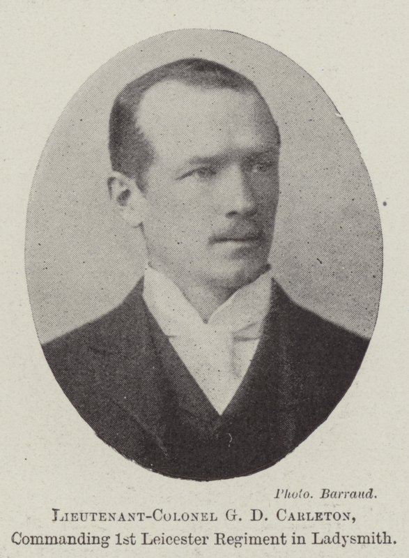 Il Tenente Colonnello G D Carleton, comandante del 1° Reggimento Leicester a Ladysmith da English Photographer