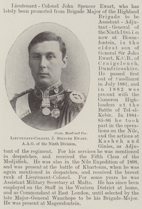 Tenente colonnello J Spencer Ewart, AAG alla Nona Divisione da English Photographer