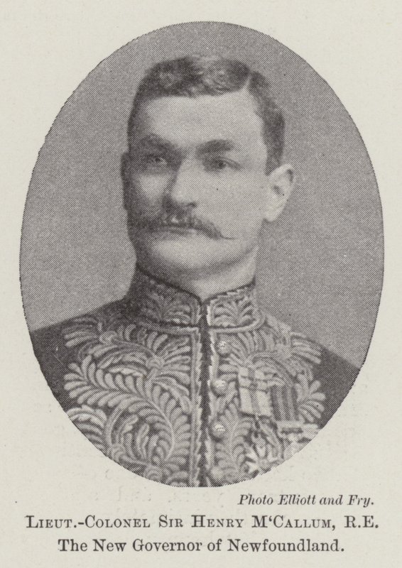 Tenente colonnello Sir Henry MCallum, RE, nuovo governatore di Terranova da English Photographer