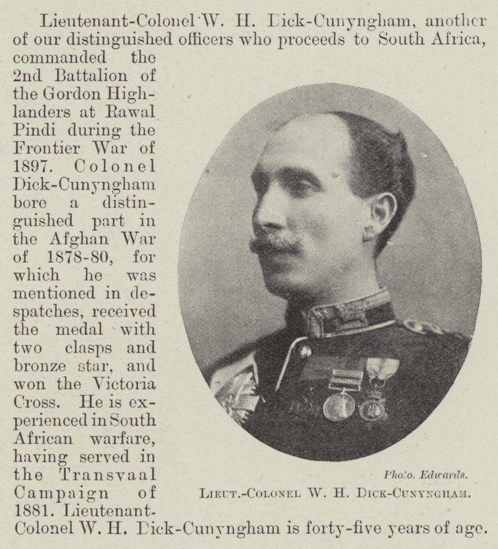 Il tenente colonnello W H Dick-Cunyngham da English Photographer