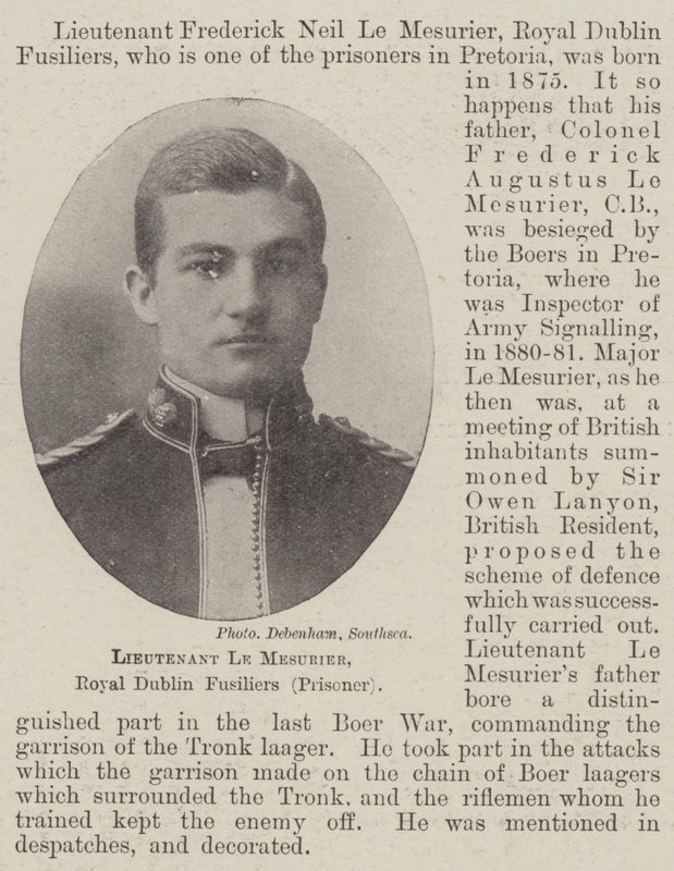 Tenente Le Mesurier, Royal Dublin Fusiliers (prigioniero) da English Photographer