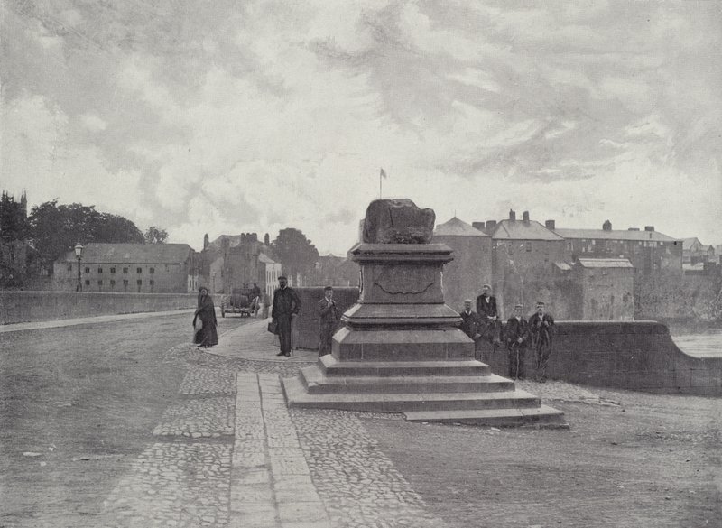 Limerick, La Pietra del Trattato, Ponte Thomond e Castello da English Photographer
