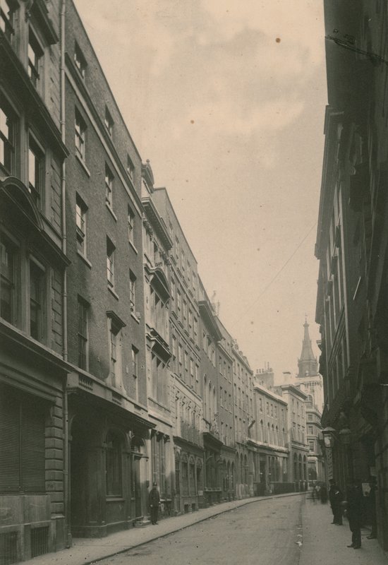 Lombard Street, Londra; fotografia; datata giugno 1885 da English Photographer