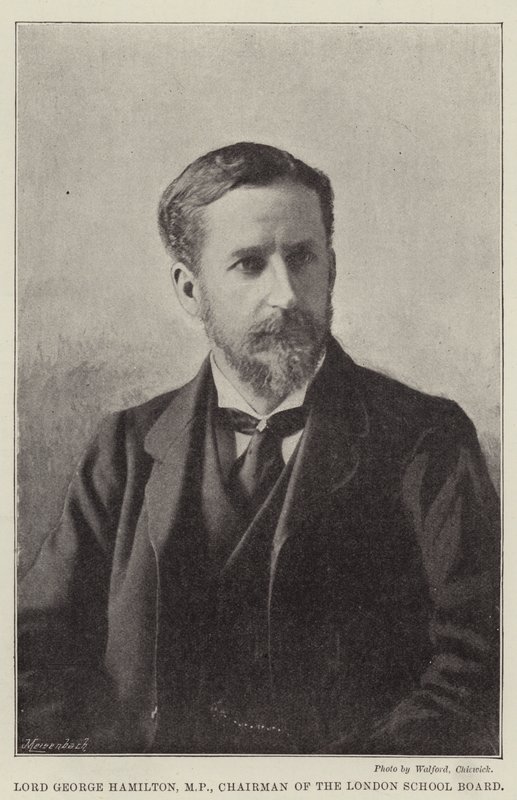 Lord George Hamilton, MP, presidente del consiglio scolastico di Londra da English Photographer
