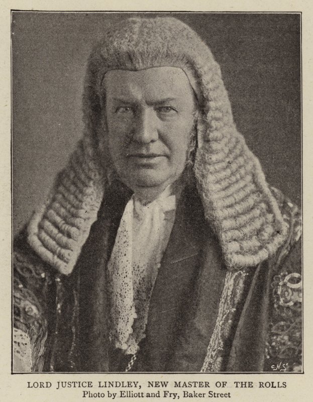 Lord Justice Lindley, nuovo Master of the Rolls da English Photographer