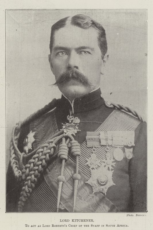 Lord Kitchener, per agire come capo di stato maggiore di Lord Roberts in Sudafrica da English Photographer