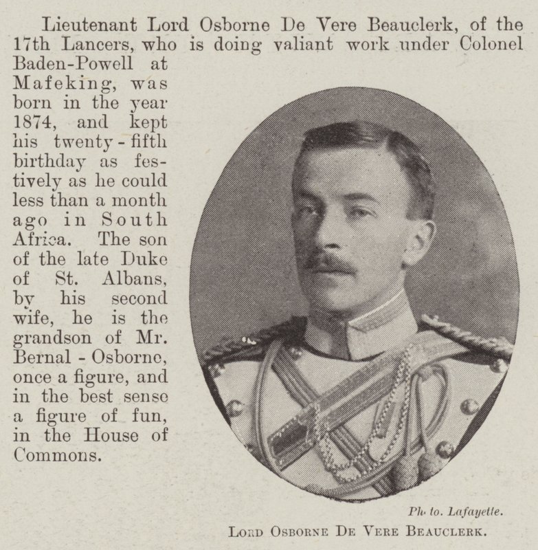 Lord Osborne De Vere Beauclerk da English Photographer