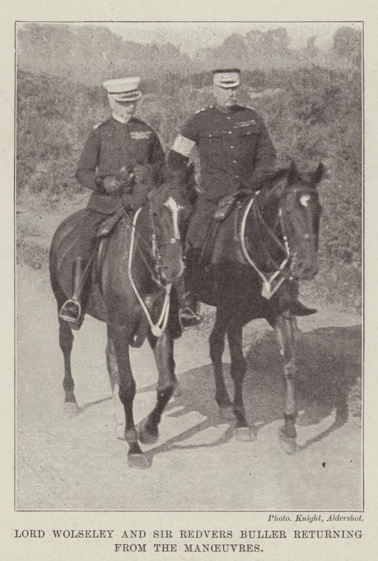 Lord Wolseley e Sir Redvers Buller di ritorno dalle manovre da English Photographer