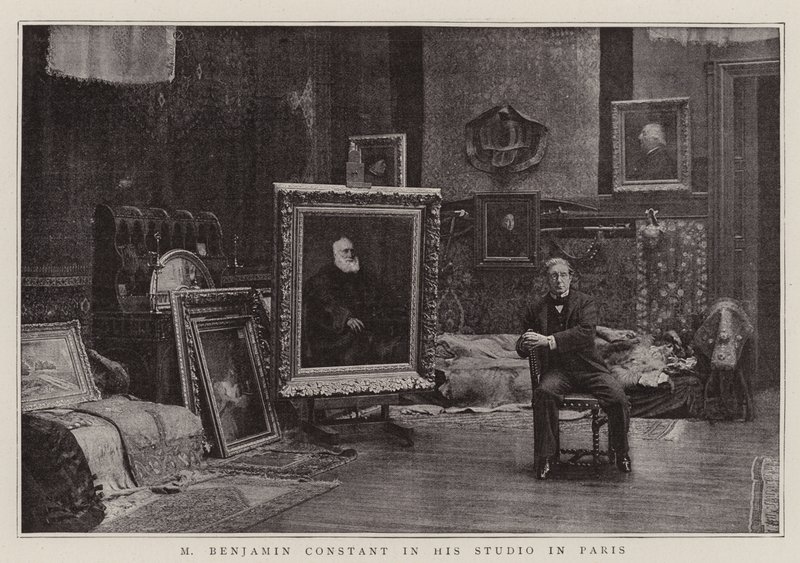 M Benjamin Constant nel suo studio a Parigi da English Photographer