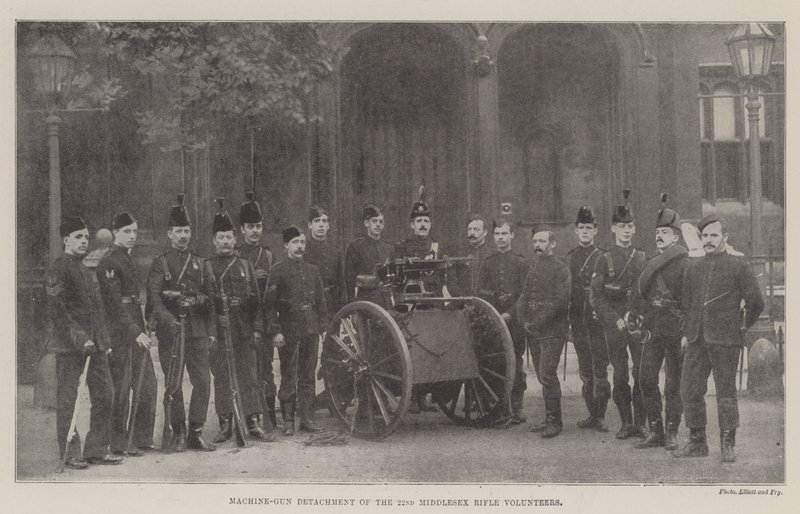 Distaccamento di mitragliatrici del 22° Middlesex Rifle Volunteers da English Photographer