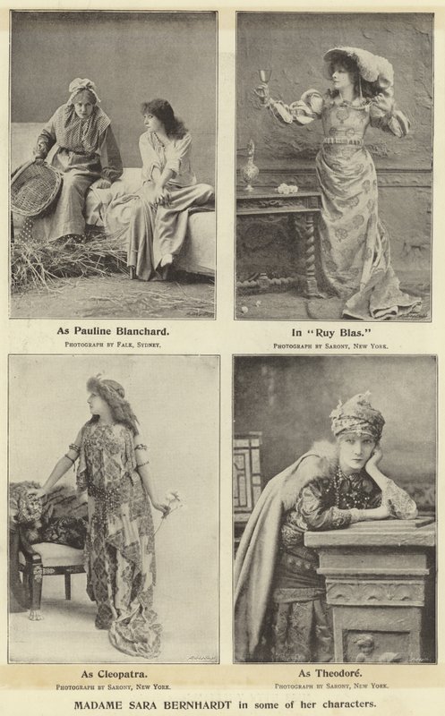 Madame Sara Bernhardt in alcuni dei suoi personaggi da English Photographer