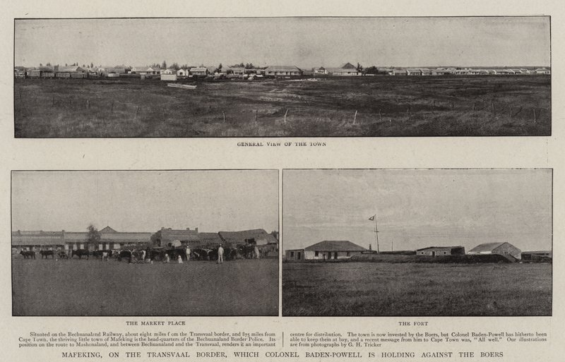 Mafeking, al Confine del Transvaal, che il Colonnello Baden-Powell sta difendendo contro i Boeri da English Photographer