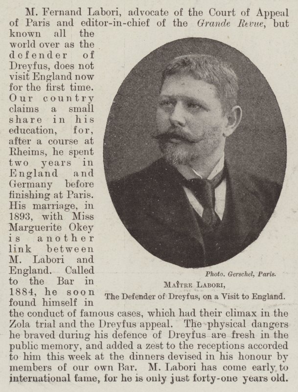 Maitre Labori, il difensore di Dreyfus, in visita in Inghilterra da English Photographer