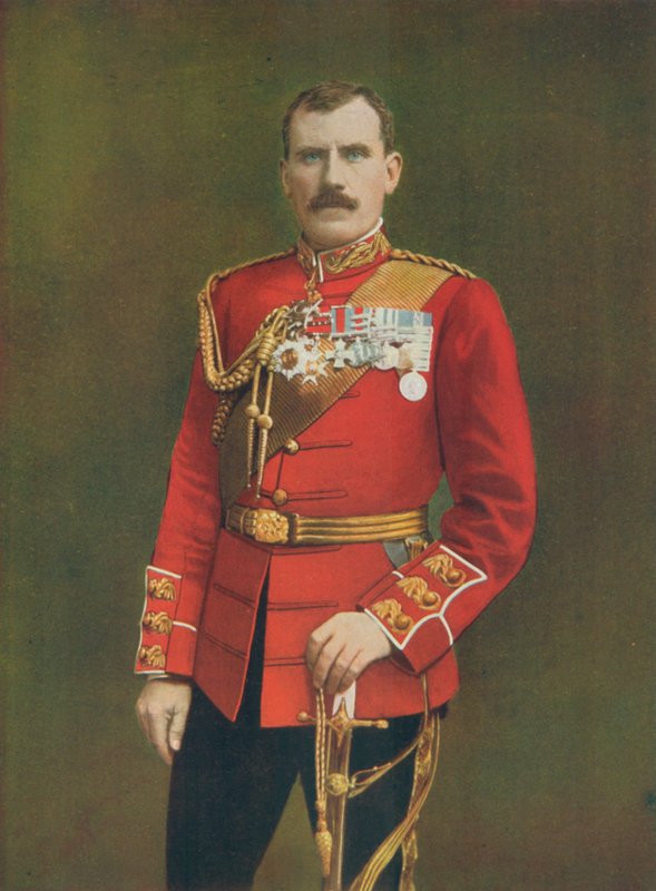 Magg.-Generale Hector A. MacDonald. Comandante della 3ª Brigata (Highland) con Lord Methuen da English Photographer