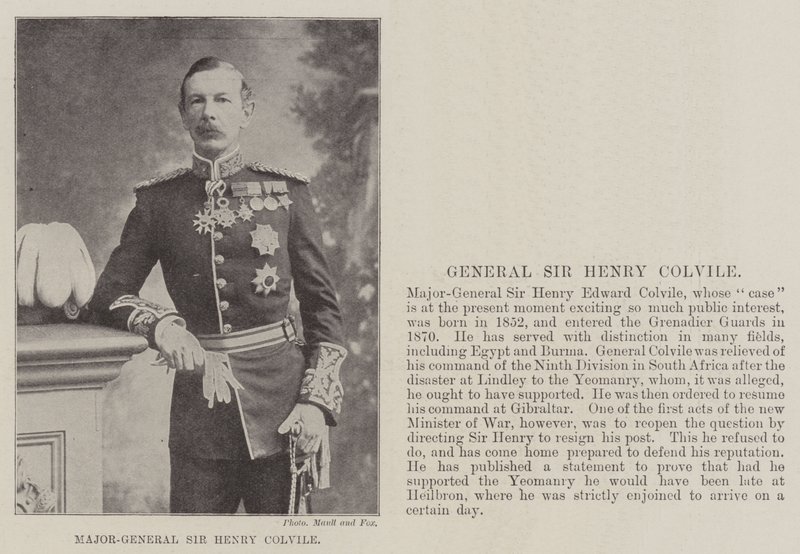Maggior Generale Sir Henry Colvile da English Photographer