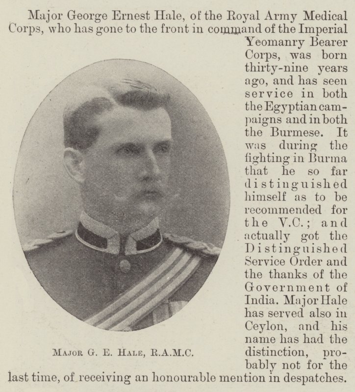 Maggiore G E Hale, RAMC da English Photographer