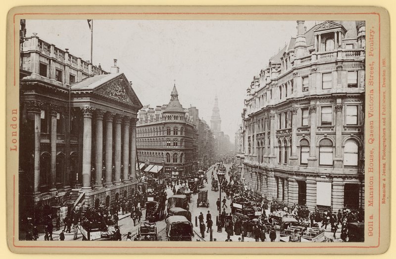Mansion House, Queen Victoria Street, Poultry, Londra da English Photographer