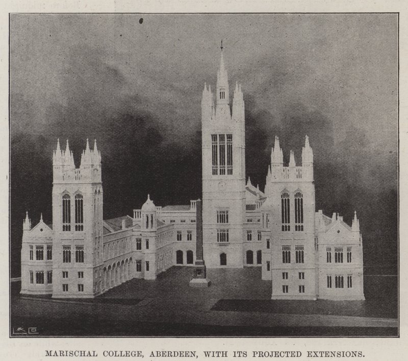 Marischal College, Aberdeen, con le sue Estensioni Progettate da English Photographer