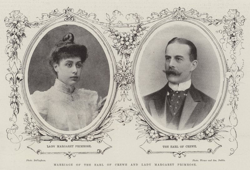 Matrimonio del conte di Crewe e Lady Margaret Primrose da English Photographer