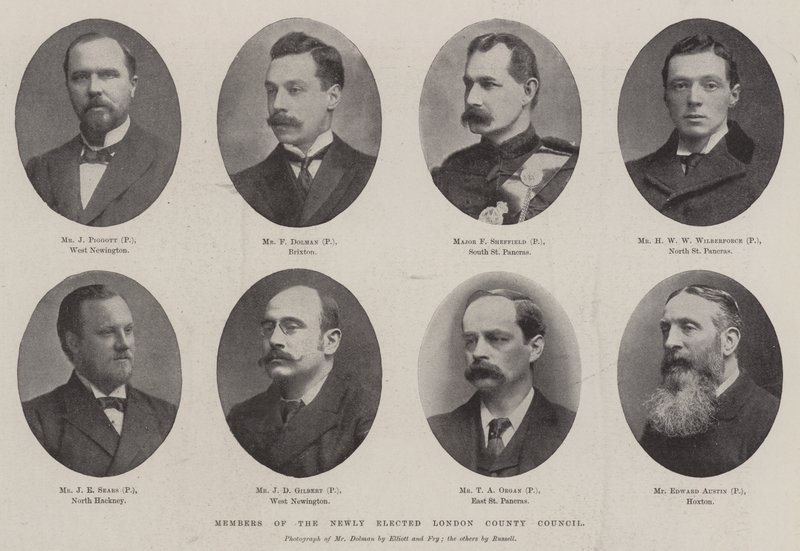Membri del nuovo Consiglio della Contea di Londra eletto da English Photographer