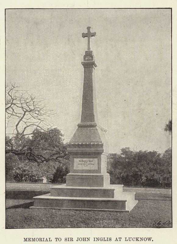 Memoriale a Sir John Inglis a Lucknow da English Photographer
