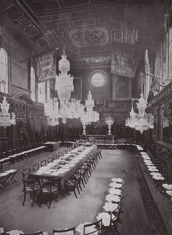 Mercers Hall, preparato per una riunione di Livery da English Photographer