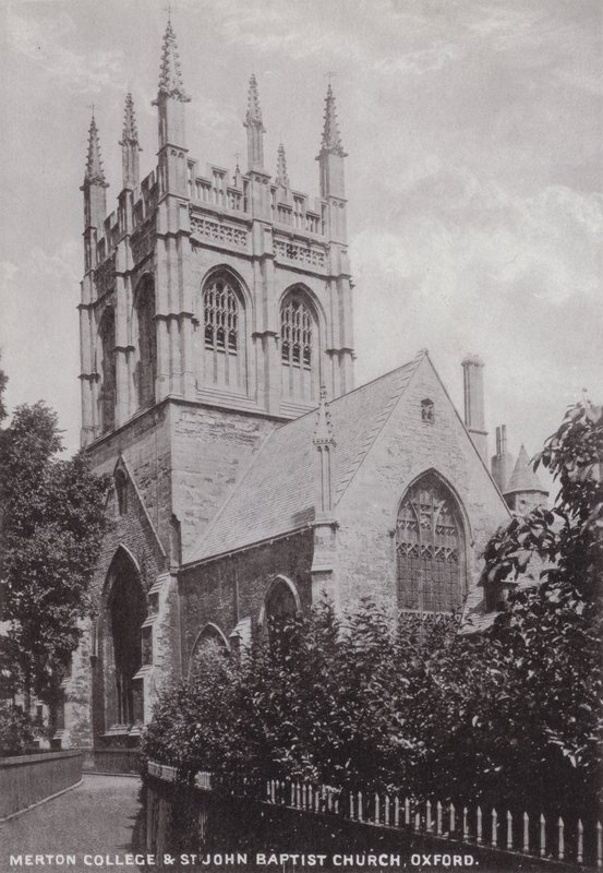 Merton College e Chiesa di San Giovanni Battista, Oxford da English Photographer