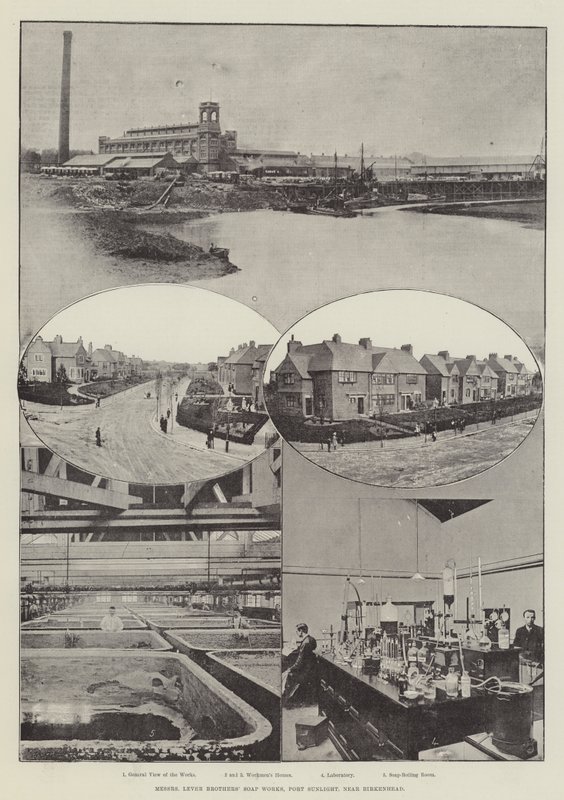 Fabbrica di sapone dei fratelli Lever, Port Sunlight, vicino a Birkenhead da English Photographer