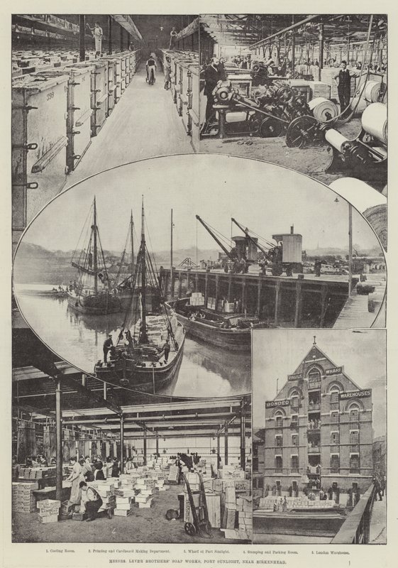 Fabbrica di sapone dei fratelli Lever, Port Sunlight, vicino a Birkenhead da English Photographer