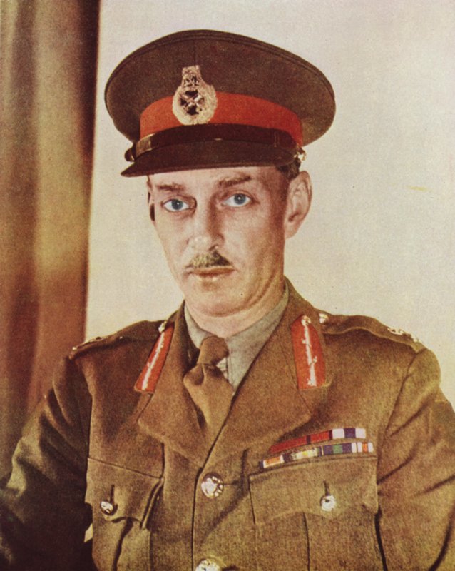 Miles Dempsey, generale britannico che comandò la Seconda Armata negli sbarchi in Normandia e fu il primo comandante britannico a attraversare il Reno, Seconda Guerra Mondiale da English Photographer