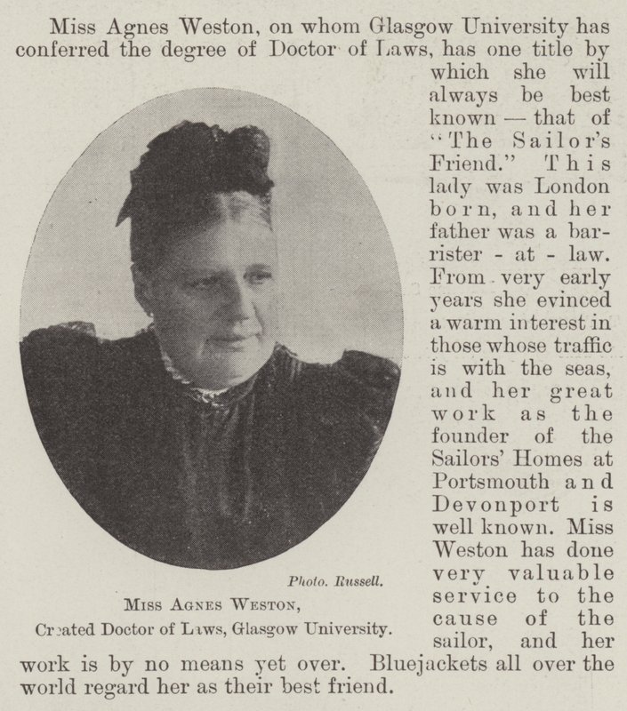 Miss Agnes Weston, nominata Dottore in Legge, Università di Glasgow da English Photographer