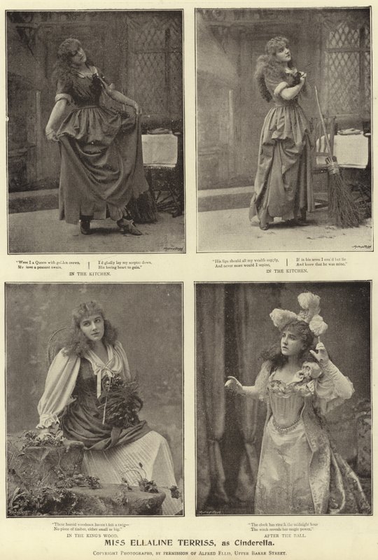 Miss Ellaline Terriss, come Cenerentola da English Photographer