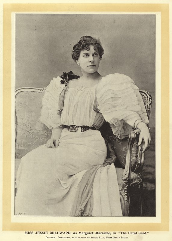 Miss Jessie Millward, come Margaret Marrable, in The Fatal Card da English Photographer