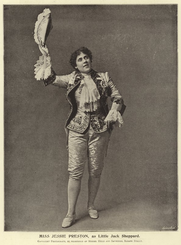 Miss Jessie Preston, come Little Jack Sheppard da English Photographer