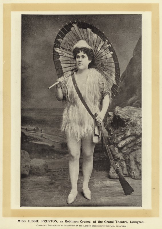 Miss Jessie Preston, come Robinson Crusoe, al Grand Theatre, Islington da English Photographer