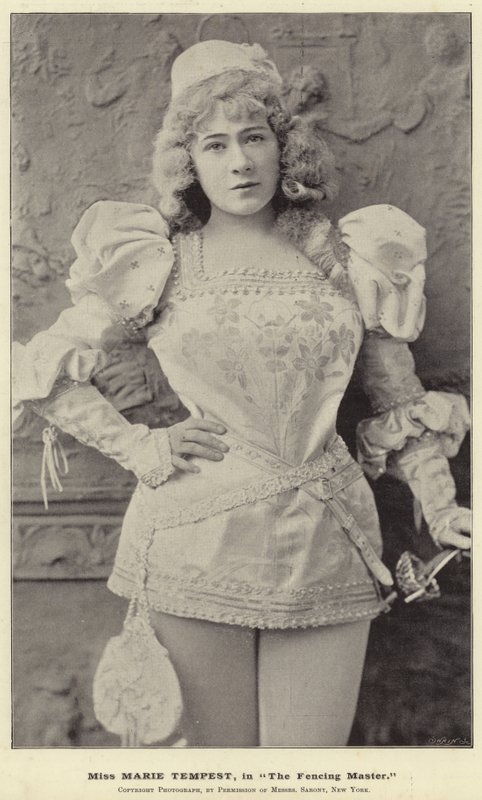 Miss Marie Tempest, in Il Maestro di Scherma da English Photographer