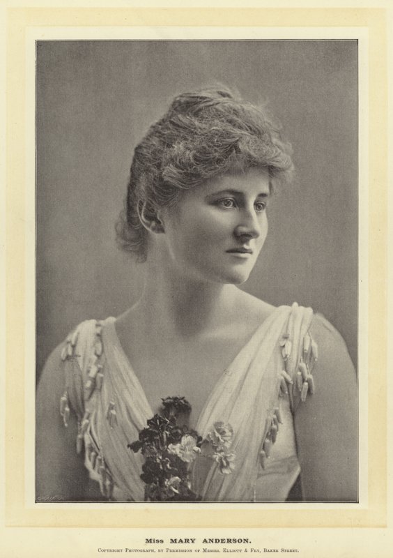 Miss Mary Anderson da English Photographer
