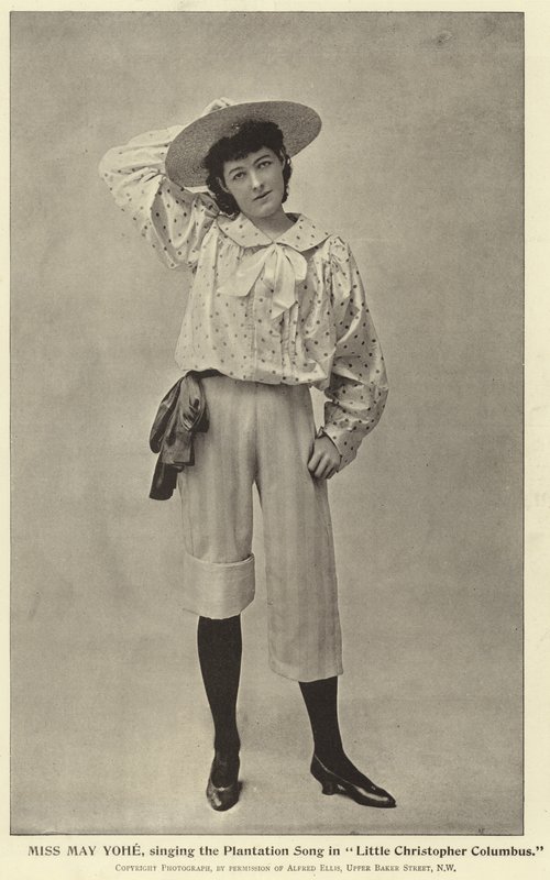 Miss May Yohe, cantando la Canzone della Piantagione in Little Christopher Columbus da English Photographer