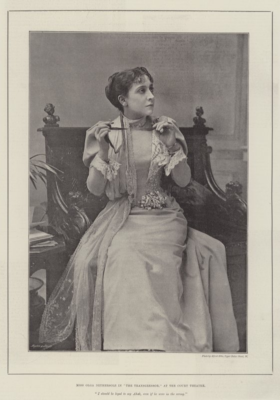 Miss Olga Nethersole in The Transgressor, al Court Theatre da English Photographer