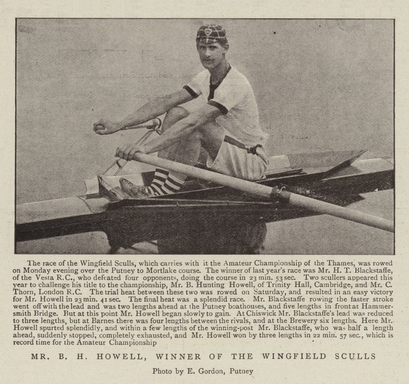 Il signor B H Howell, vincitore degli Wingfield Sculls da English Photographer
