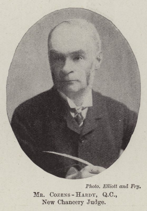 Il signor Cozens-Hardy, QC, nuovo giudice della cancelleria da English Photographer